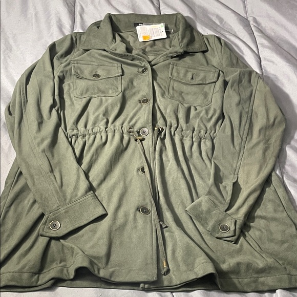 torrid Jackets & Blazers - Torrid Olive Suede Shacket